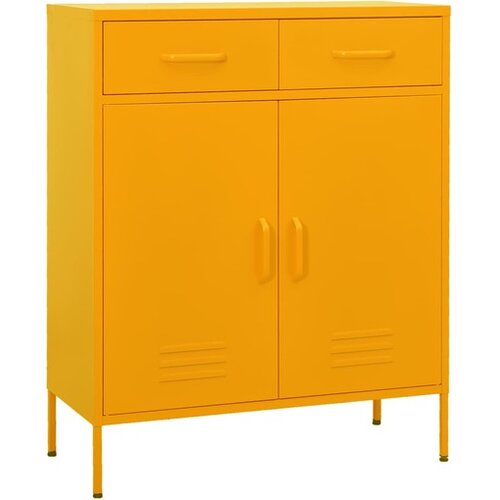  Omara za shranjevanje gorčično rumena 80x35x101,5 cm jeklo Cene