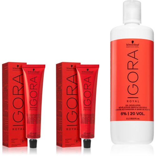 Schwarzkopf Professional IGORA Royal set pri barvanju las odtenek 5-0; 6-0 Cene