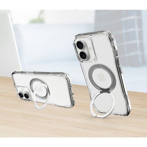 Max Mobile MM TPU IPHONE 17 - DROP-PROOF PURE MAGSAFE KICKSTAND Clear Cene