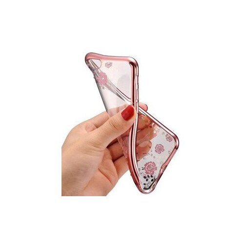 Nillkin silikonski ovitek z rožicami za huawei P20 - pink Cene