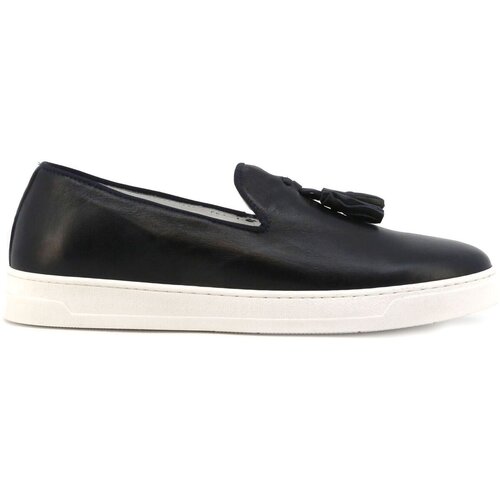 Duca di Morrone Slips on Diego - Leather Dark Blue Modra Cene