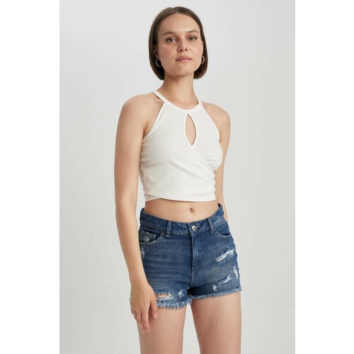 Defacto Fitted Crew Neck Ribbed Camisole Tank Top Slike
