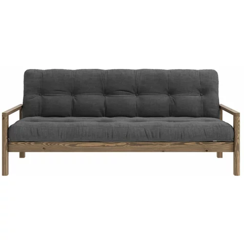 Karup Design Crna/antracitno siva sklopiva sofa 205 cm Knob –