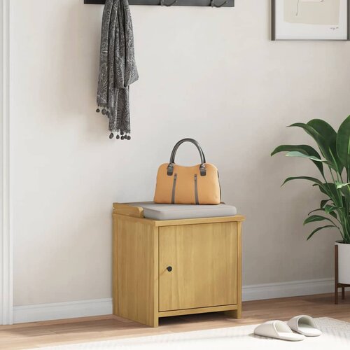  Klupa za predsoblje SANDNES 45x40x50 cm od masivne borovine Smeđa Slike