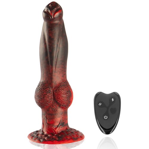 Epic Prometheus Thrusting Dildo Titan in Flames with Remote Cene