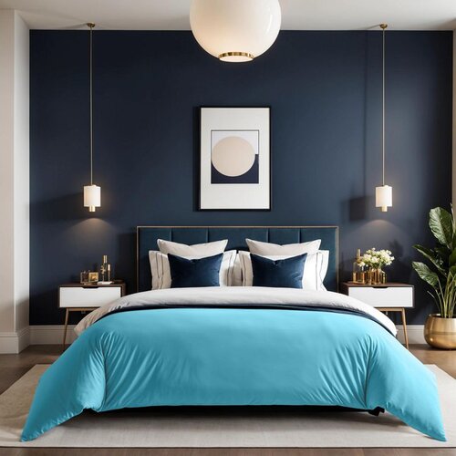  tonne bleue - 60 turquoise ranforce single xxl quilt cover (de) Cene