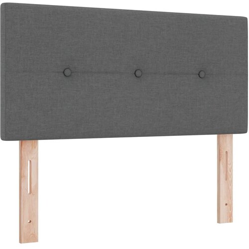  Boxspring krevet s madracem Tamnosiva 90 x 200 cm Tkanina - Tamnosiva 90 x 200 cm Pro&amp;scaron;iveno gumbima Slike