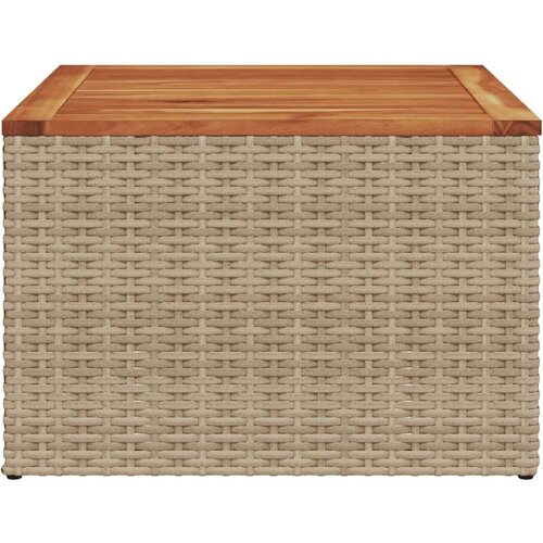 VidaXL vrtni stol bež 55 x 55 x 37 cm od poliratana i bagremovog drva Slike
