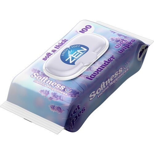 Zen Vlažne maramice Lavander, 100 komada Slike