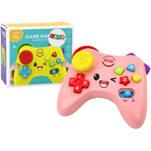 Interaktivni joystick za bebe sa zvučnim i svjetlosnim efektima - rozi Slike