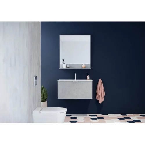 Tboss kopalniški sestav Penny 80 cm (sp.omarica + umivalnik + ogledalo) - beton