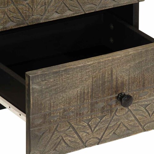  Noćni ormarići 2 kom svijetlo sivi 40x33x46 cm Puno drvo Mango Slike