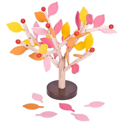 Pino drvena igračka Drvo ravnoteže, Roze Slike