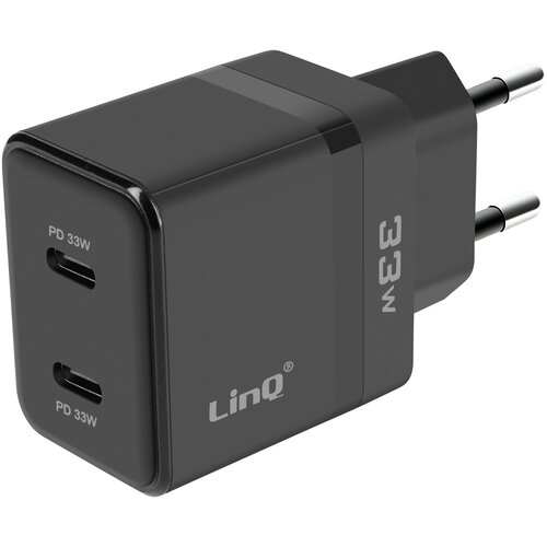 LINQ Omrežni polnilec USBC 33W, Črna, (5000213719) Slike