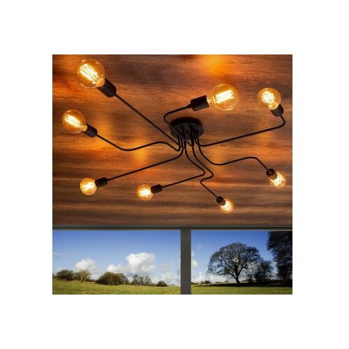 Opviq Vislica TRUVA 2 crna, metal, promjer 140cm, visina 15 cm, E27 40 W, Truva - N-698 Slike