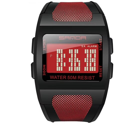 Sanda Digitalni sat AU-41782 - Crveni / Crni Slike
