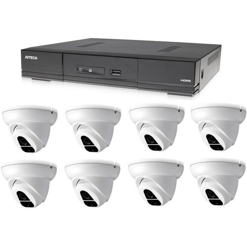 Avtech Komplet kamer 1x DVR DGD1009AV in 8x 2MPX Dome kamera DGC1004XFT + 4x BREZPLAČEN napajalnik!, (20653027) Slike