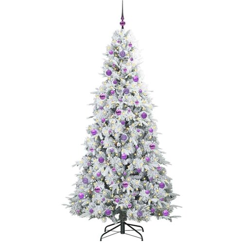 VidaXL Umjetno božićno drvce s nogom s stalakom Zelena 210 cm PE i PVC Slike
