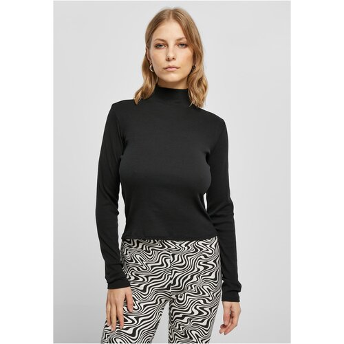 UC Curvy Ladies Rib Back Cut Out Longsleeve black Slike