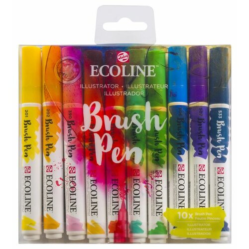  akvarel olovke Ecoline Brush Pen Illustrator | Set od 10 komada Cene