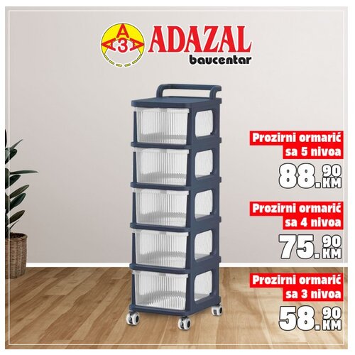  PVC ormari prozirni sa 4 ladice AD23-1008 Cijene
