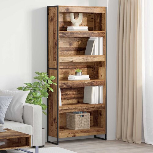 vidaXL Ormarić za knjige 2 pcs Staro drvo 80 x 30 x 155 cm Cene