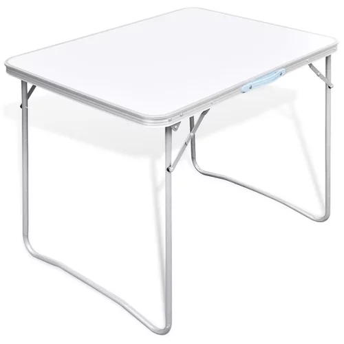  Zložljiva miza za kampiranje s kovinskim okvirjem 80 x 60 cm