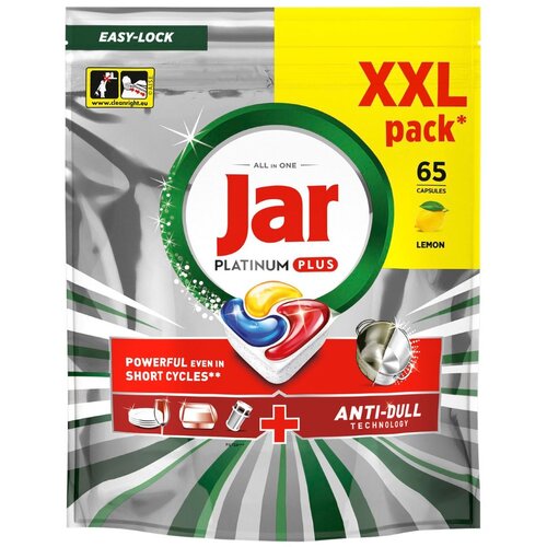 Jar Platinum+ Anti-dull lemon tablete za pranje posuđa 65 kom / XXL Slike