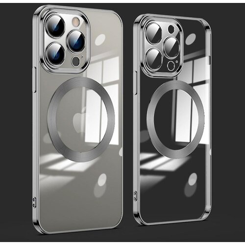 INORCO Za iPhone 12 Pro Max Funda magnetica za telefon, združljiv s prosojnostjo za telefon MagSafe Acrylic + TPU z za&amp;scaron;čito za lente de vidrio, (22034472) Slike