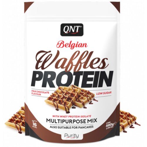 QNT belgian waffles protein, 480g bela čokolada Cene