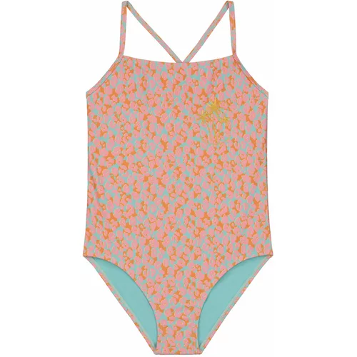Shiwi Jednodijelni kupaći kostim 'LOIS' tirkiz / tamno narančasta / roza