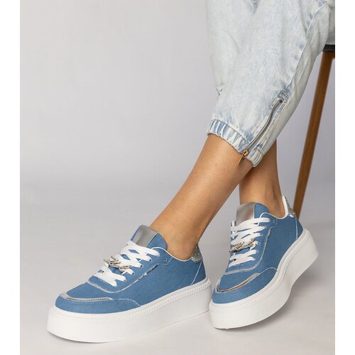 Gemre Jeans sneakers decorated with glitter and rhinestones Felura Cene
