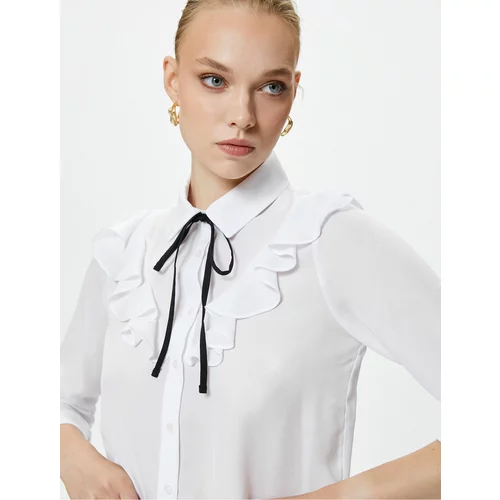 Koton Frilly Shirt Long Sleeve Buttoned