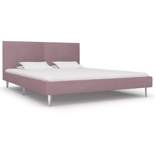 vidaXL Okvir za krevet od tkanine ružičasti 180 x 200 cm