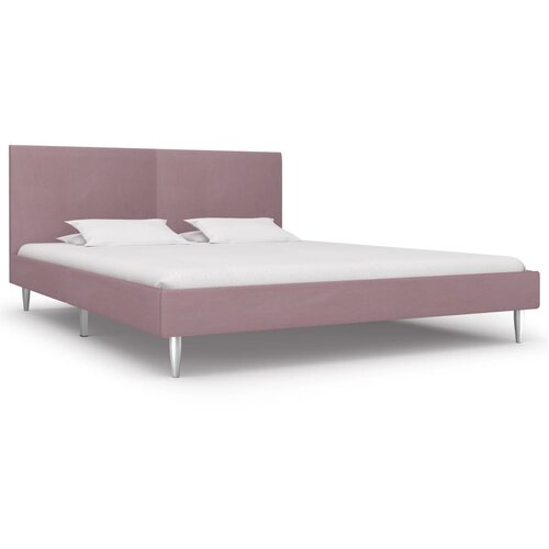 VidaXL Posteljni okvir roza blago 180x200 cm Slike