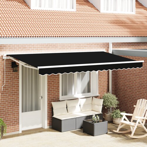 VidaXL zamenjava tkanine za tenda za okvir 4x2 m Črna Slike