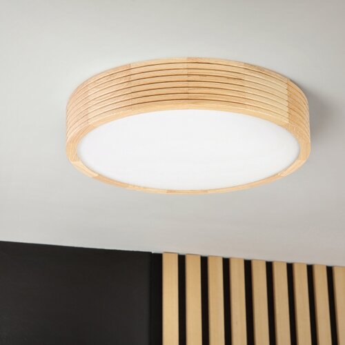  Stropno svetlo za kupatilo NATURAL MODERN 3xE27/15W/230V prečnik 37,5 cm borovina Slike