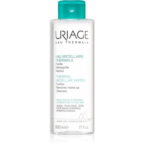 Uriage eau thermale thermal micellar water purifies termalna micelarna voda za mje&amp;scaron;ovitu do masnu kožu 500 ml unisex Slike