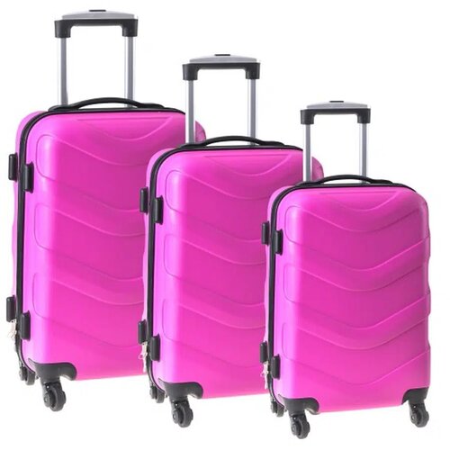 Sazio rome, kofer, set 3 komada, abs, roze Slike
