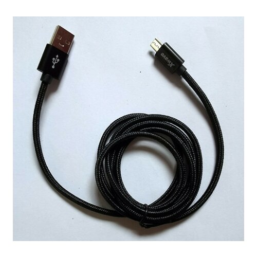 X Wave USB kabl /USB 2.0 (tip A -muški) -Micro USB (tip A -muški)/dužina 1,2m/2A/Aluminium /crni upleteni ( USB Micro 1.2m 2A Al /black mesh USB Micro 1.2m 2A Al /black mesh Slike
