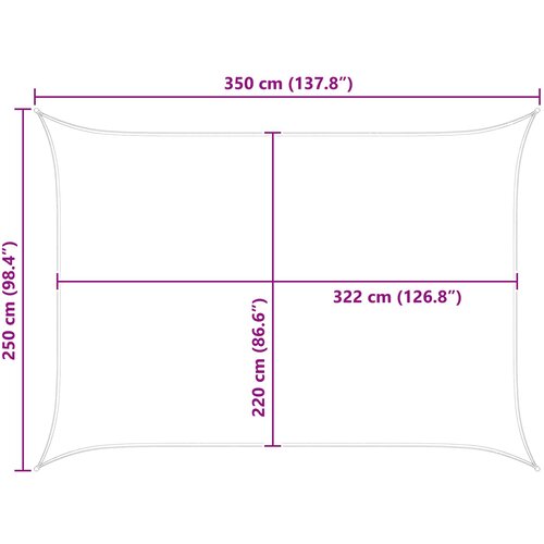  Jedro za sunce 3,5 x 2,5 m 100% poliester Oxford Pravokutni Slike