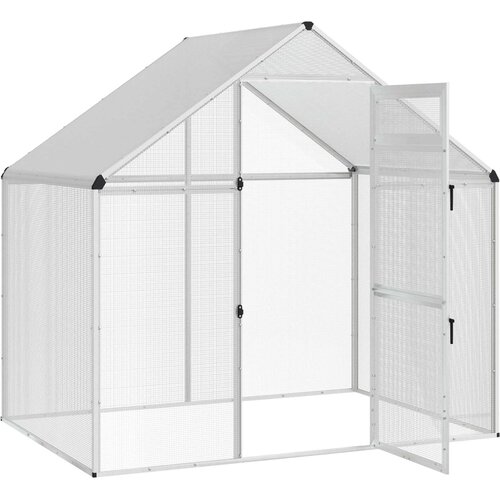  Kavez za ptice Srebrna 181,5 x 110,5 x 173,5 cm Slike