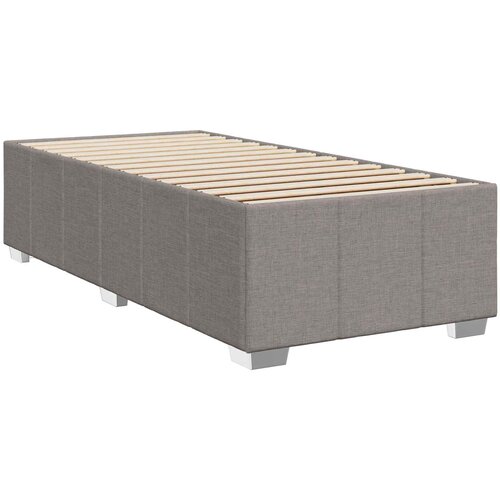  LED okvir za krevet s madracem Sivosmeđa 100 x 200 cm Tkanina Slike