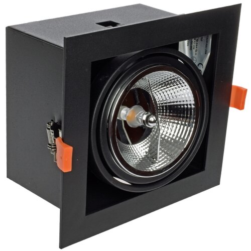  Ugradno stropno svetlo PLAZA AR111 1xGU10/12W/230V crno Slike