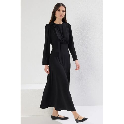 Trendyol Modest Ženska haljina Tctss25Eb00085, Crna Cene