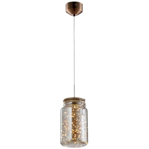  Klausen 142029 - LED luster na sajli JAR LED/5W/230V bakarno/drvo Cene