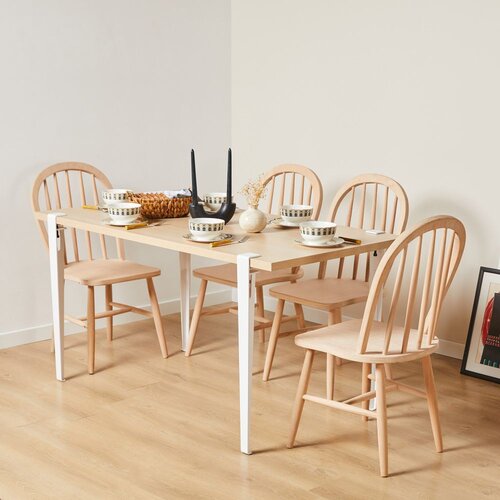 Woody Fashion trpezarijski sto pineios wooden white Cene