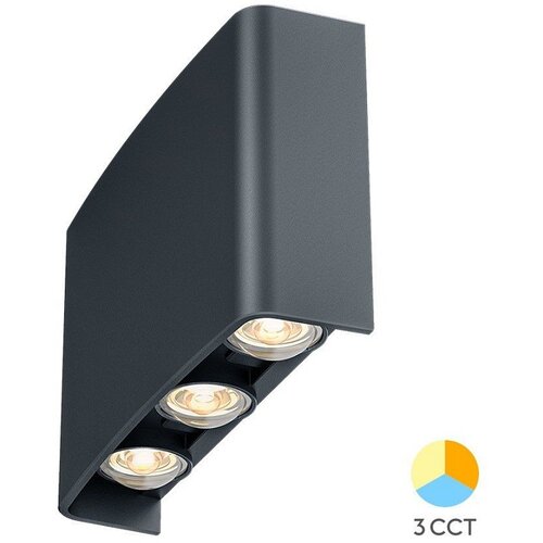 Braytron Zidna rasvjeta LED 6x1W 480lm 3CCT 3000K/4000K/6500K IP65 ANTRACIT VECTOR Cijene