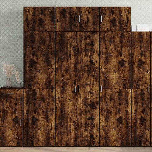  Visoka komoda boja hrasta 70x42,5x185 cm od konstruiranog drva Slike