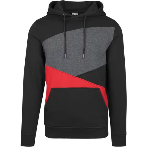 Urban Classics Sweater majica siva / crvena / crna